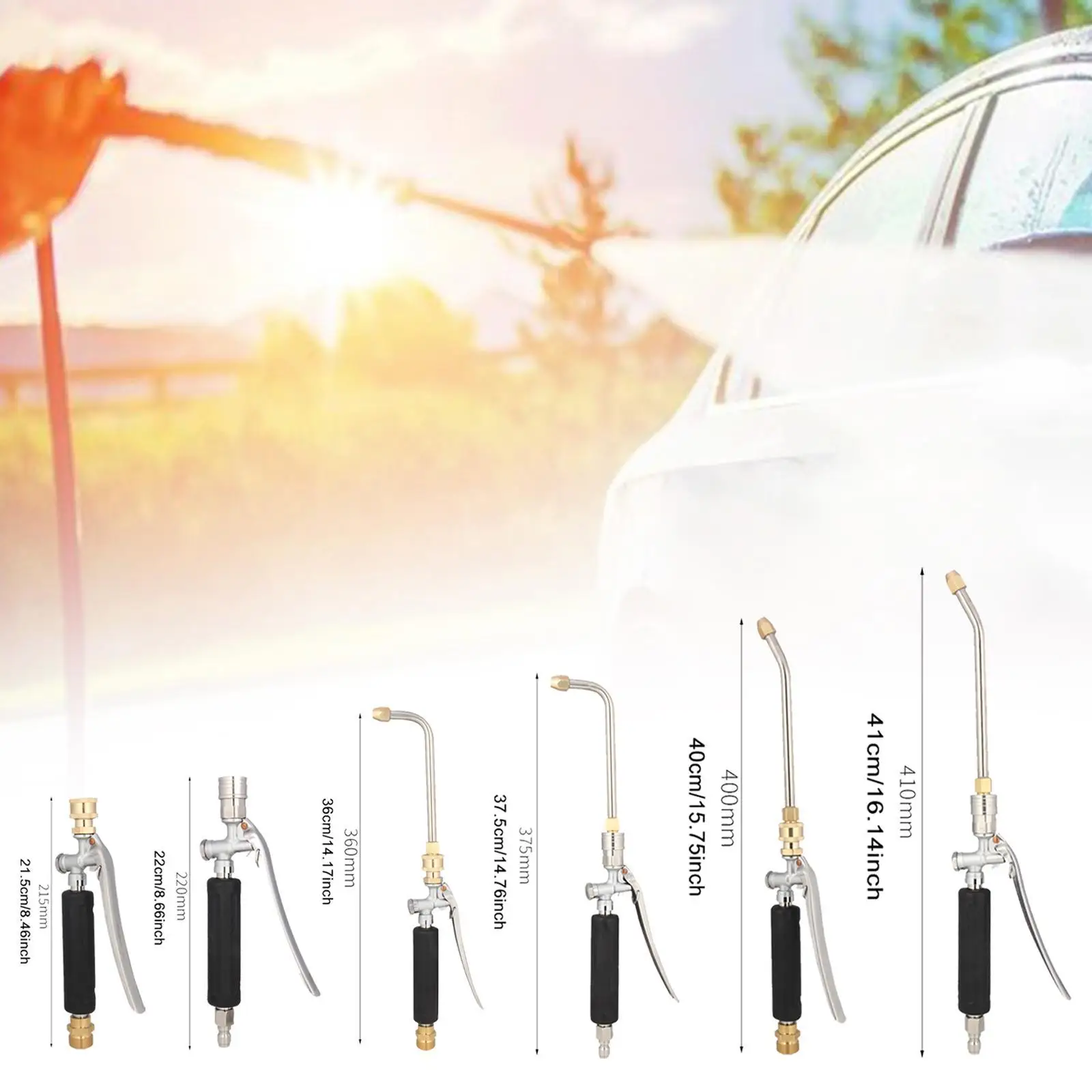 Stainless Steel Washer Extension Lance Upgrade Rod Cleaning Tool for High Pressure Washer Home Outdoor