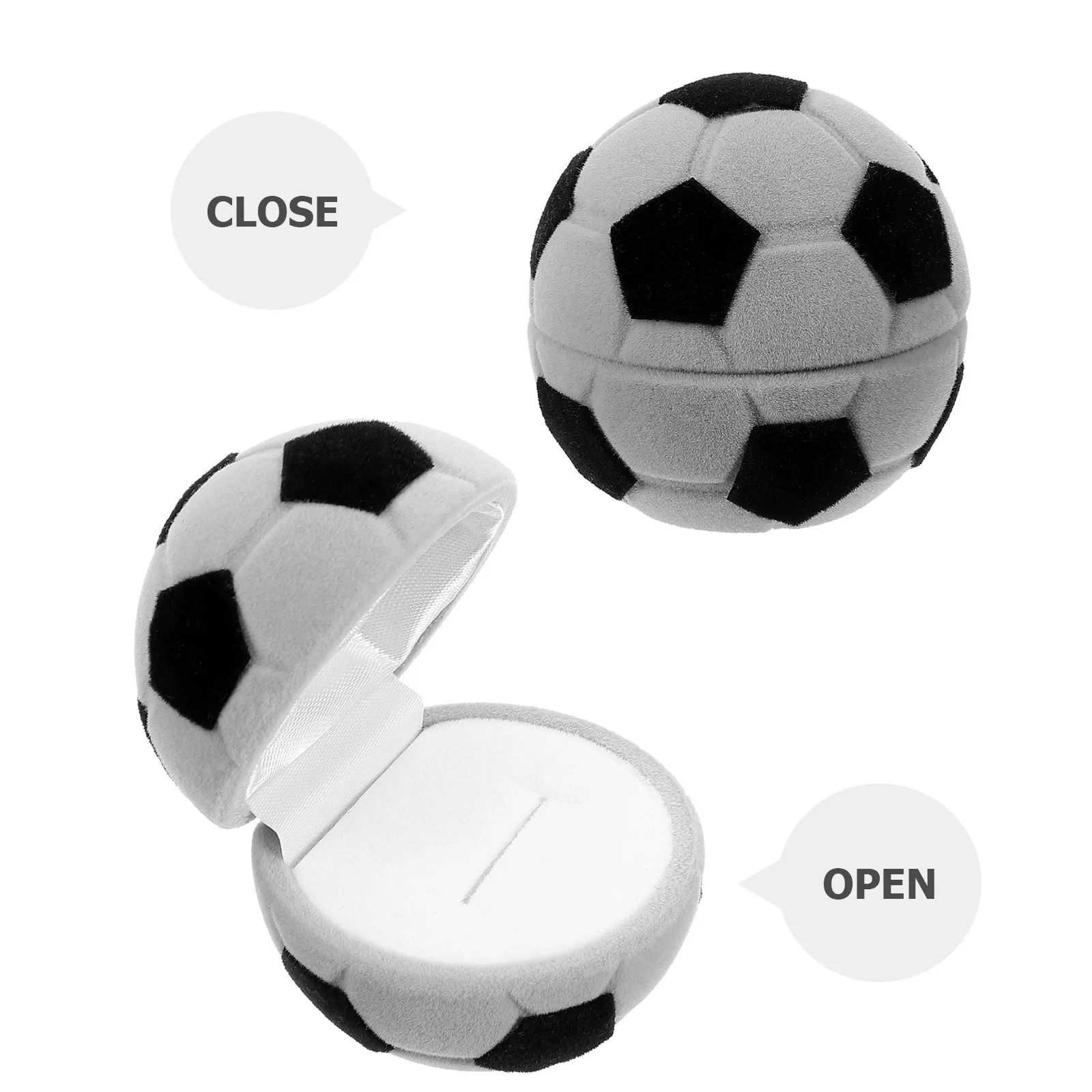 

Portable Wedding Ring Box Soccer Design Compact Lightweight Engagement Ring Case Jewelry Holder for Proposal Wedding Ceremony