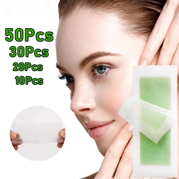 50/30/20/10Pcs Depilatory Wax Strips For Hair Removal Wax Paper Cold Wax Strips Paper For…