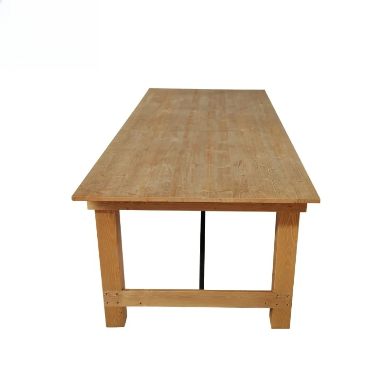 Furniture Outdoor Solid Wood Farm Dining Table Rectangle Folding Chairs and Table for Party Dining