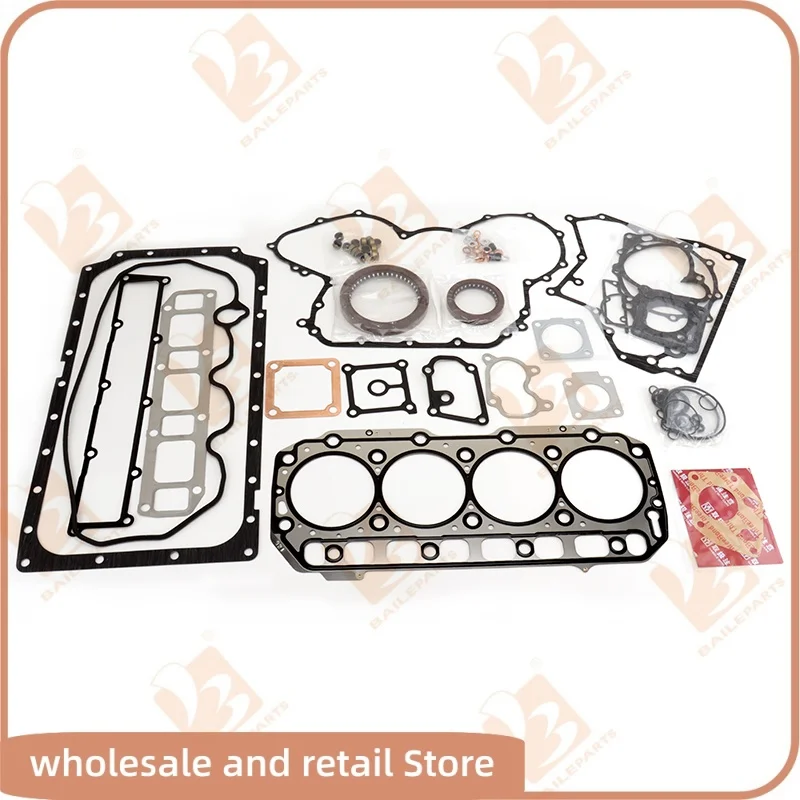 

4TNV106 Полный комплект прокладок для дизельного двигателя Yanmar или комплект для ремонта прокладки головки блока цилиндров