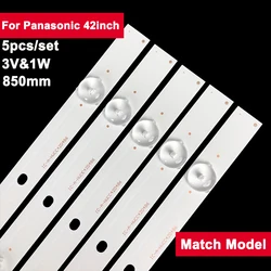 Tira de luces Led de retroiluminación para Tv, accesorio para Panasonic de 42 pulgadas, IC-A-HWCC42D486, TH-43C410K, TX-43ESW504, TH-43DS630W, TC-43DS630C, 850mm, 5 TH-43CS600.