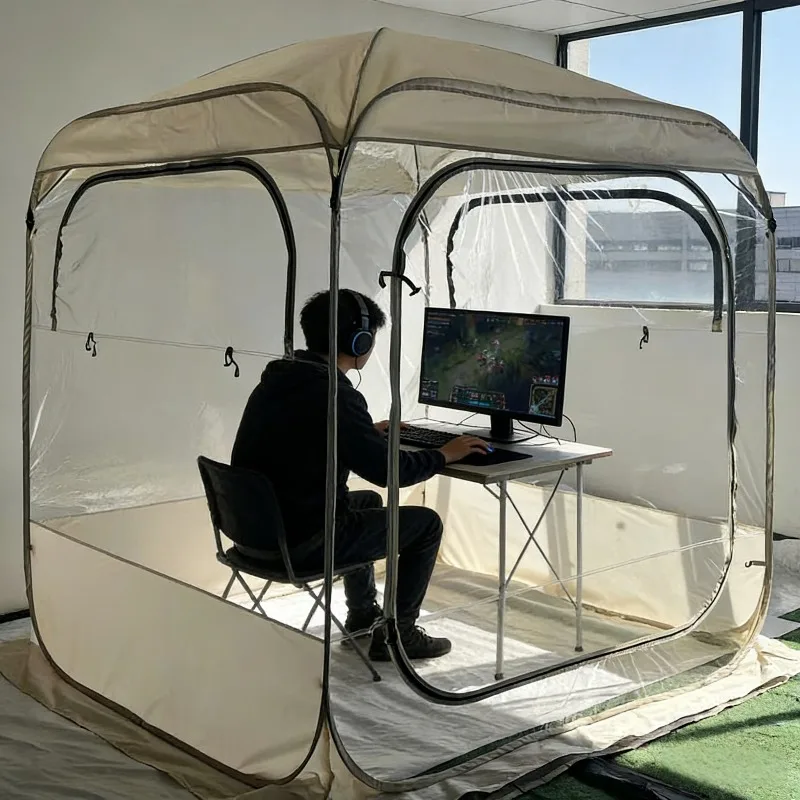 

The sun room can be folded e-sports thermal insulation shed, and the warm greenhouse assembles a transparent cover by itself