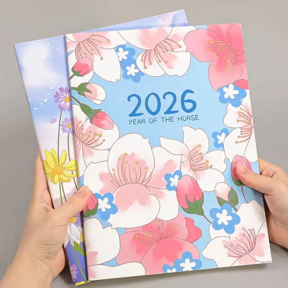 Practical A4 A5 2026 Schedules Notebook Learning Plan Life Check-in Planner Notebook Work Efficiency Agenda Planner Office