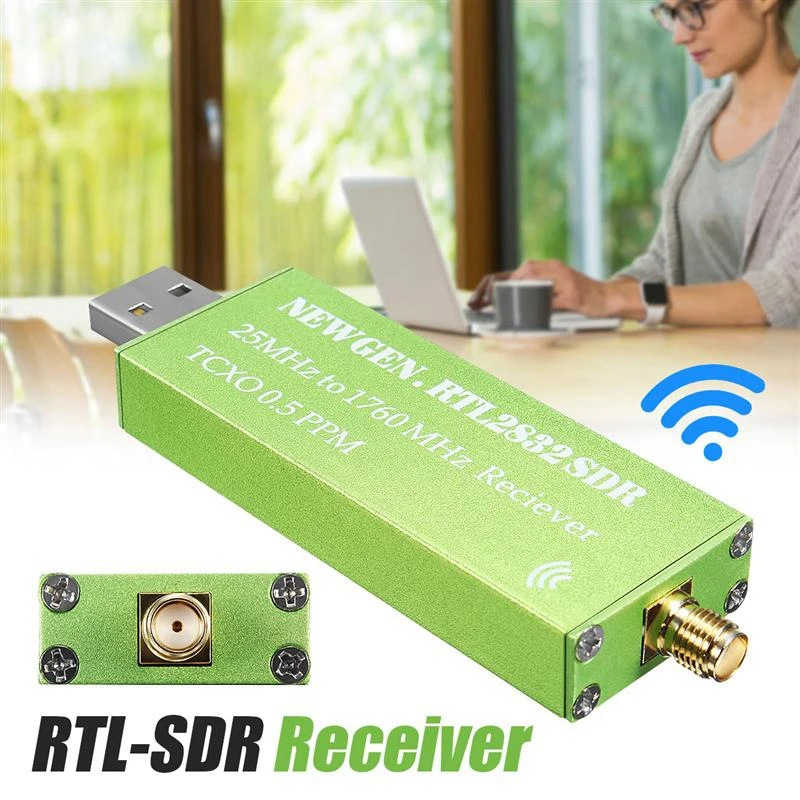 

USB Adapter RTL-SDR RTL2832U + R820T2+ 1Ppm TCXO TV Tuner Stick Receiver