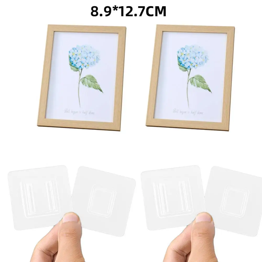 Photo Frame Setting In Pie Order Wall-mounted Zimu Buckle Wooden Indoor Decorations Household Storage And Collection Tools