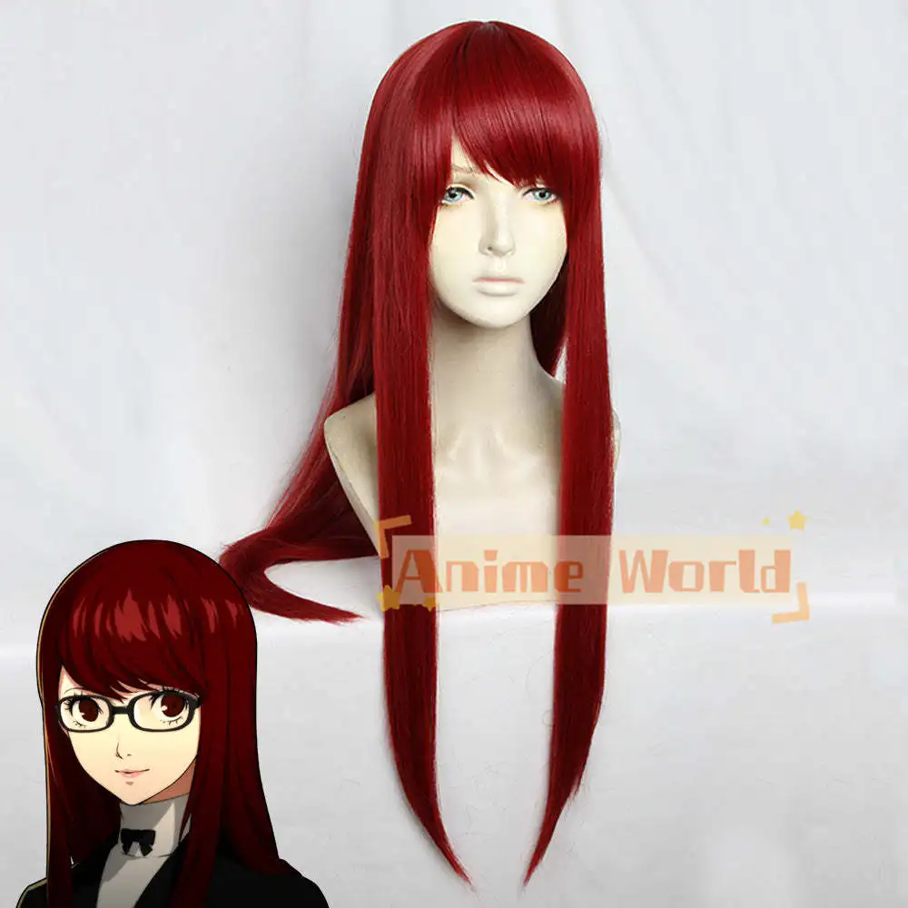 

The Royal Sumire Yoshizawa Red Cosplay Wig Synthetic Hair Halloween Role Play Party Carnival Wig Cap