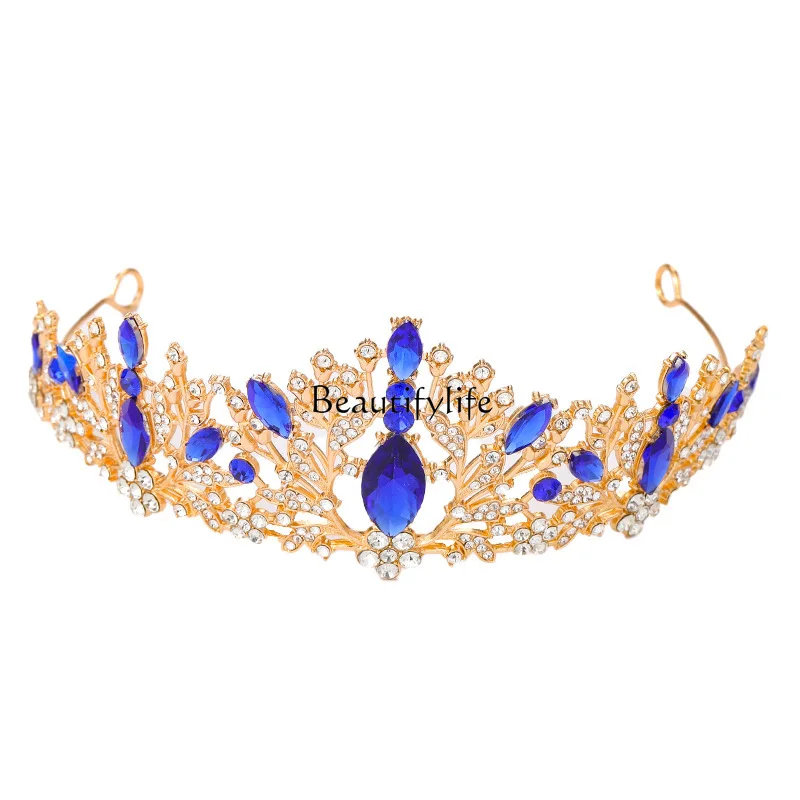 

Bridal Crown Tiara Sweet Rhinestone Korean Light Luxury Simple Princess Wedding Crown
