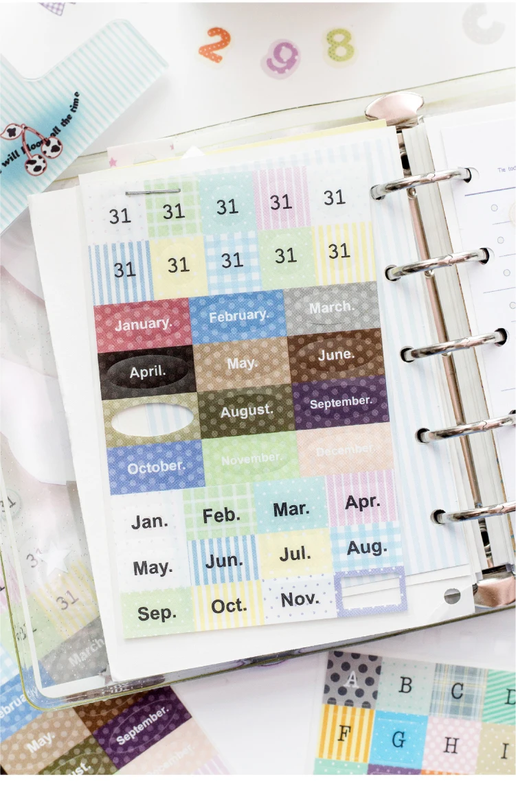 Journal GO 30 Stück Matte PET-Alphabet- & Zahlen-Aufkleber Pastellfarbene Buchstabenaufkleber für Scrapbooking, Karten, Journaling & DIY-Bastelarbeiten – Detail 9