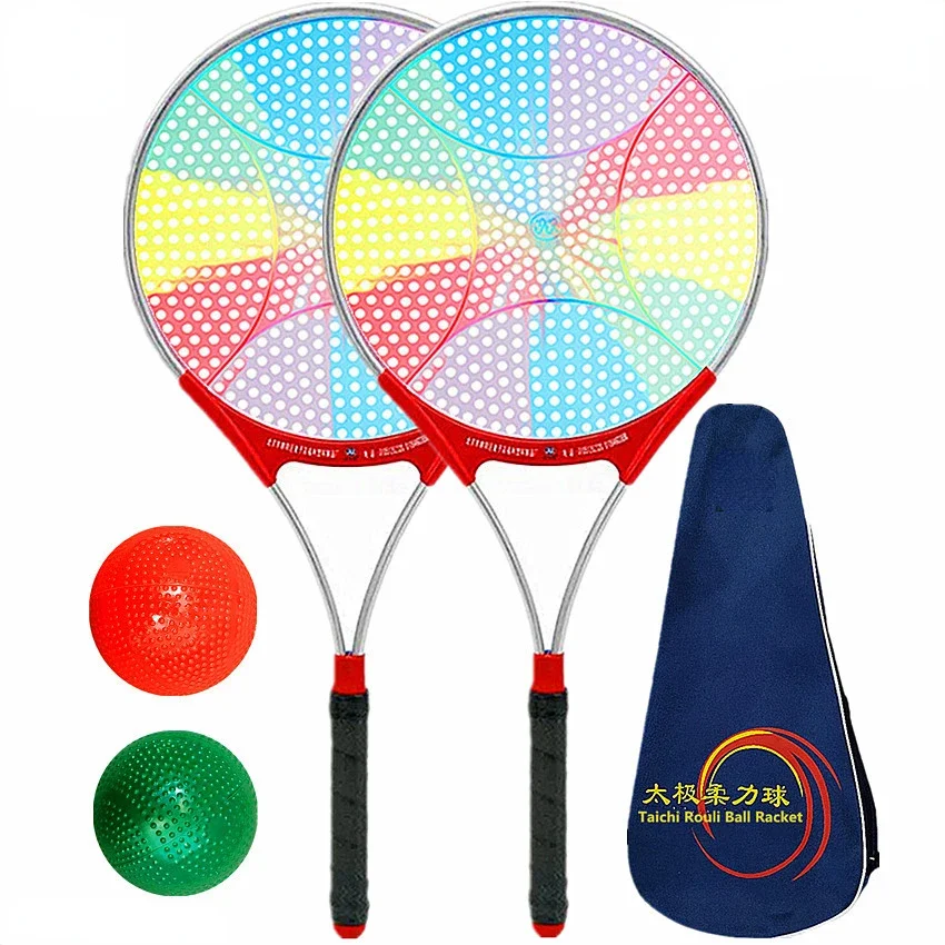 

2 Rackets 2 Balls 1 Bag Chinese Kongfu Chinese Wushu Martial Arts Taiji Rouli Ball Sports Tai Chi Racket Set
