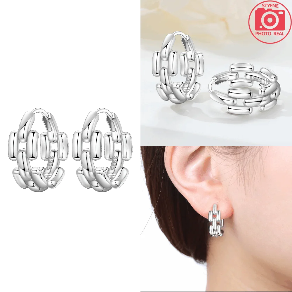 Silver Earrings Vintage Patterns Hollowed-out Design Featuring White Zircon Stones Original S925 Silver Anniversary Jewelry Gift