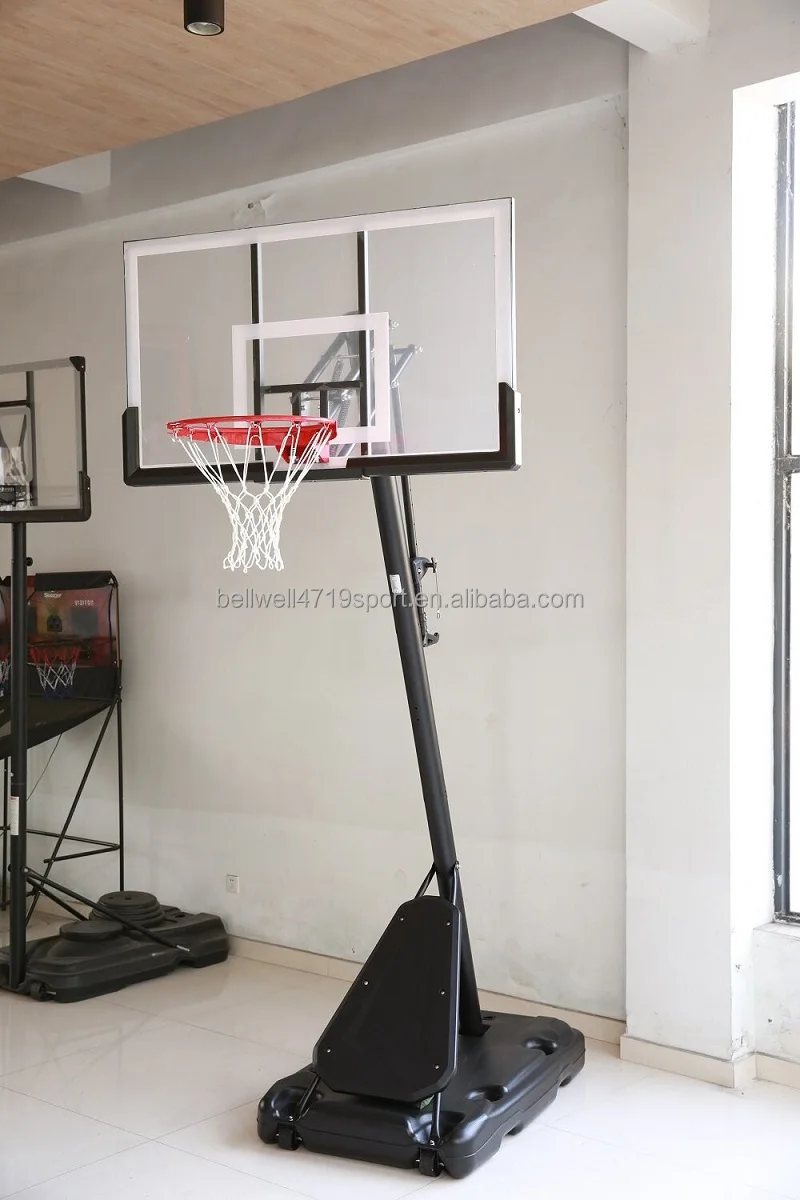 ระบบบาสเก็ตบอลแบบพกพาปรับระดับได้พร้อมแป้นบาสขนาด 54 นิ้ว