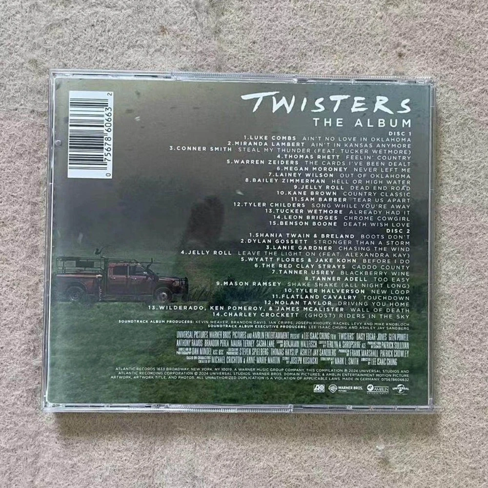 

Twisters The Album CD 2025 Movie Soundtrack 2CD Country Rock Collection Brand New Sealed In Stock Fast Shipping