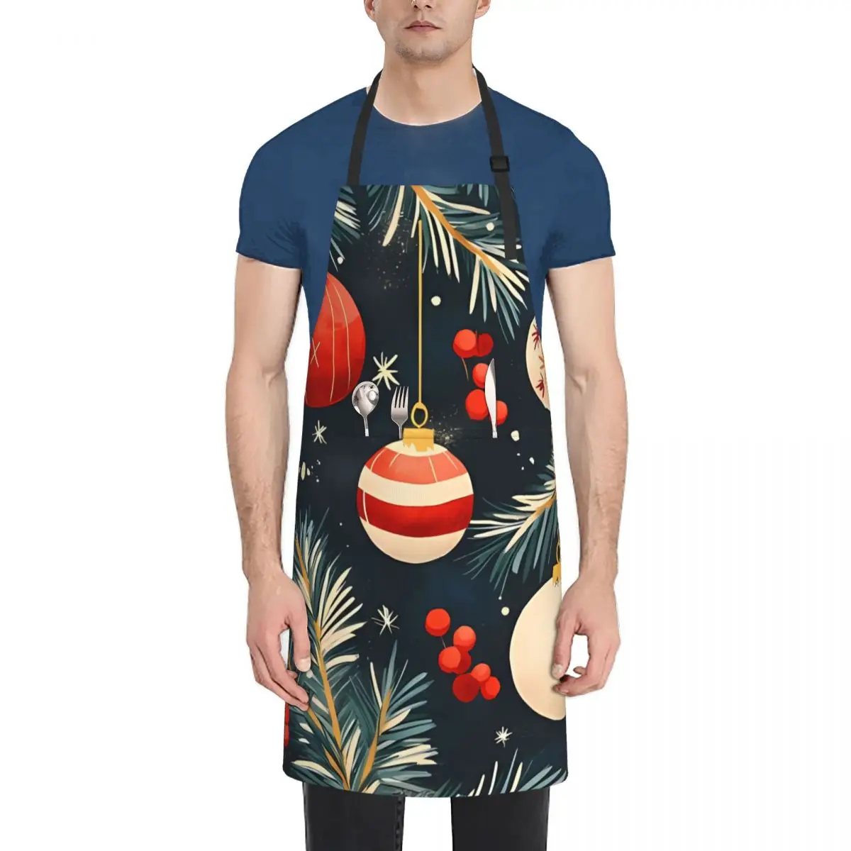 

Merry Christmas Gifts Kitchen Aprons Household Cleaning Apron Chefs Cooking Baking