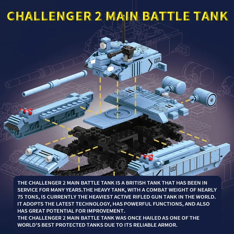 Puzzle Toys Machine Model Tank Building Blocks Kit Vehicle Bricks Children Intelligence Assembled Toys For Boys Christmas Gifts