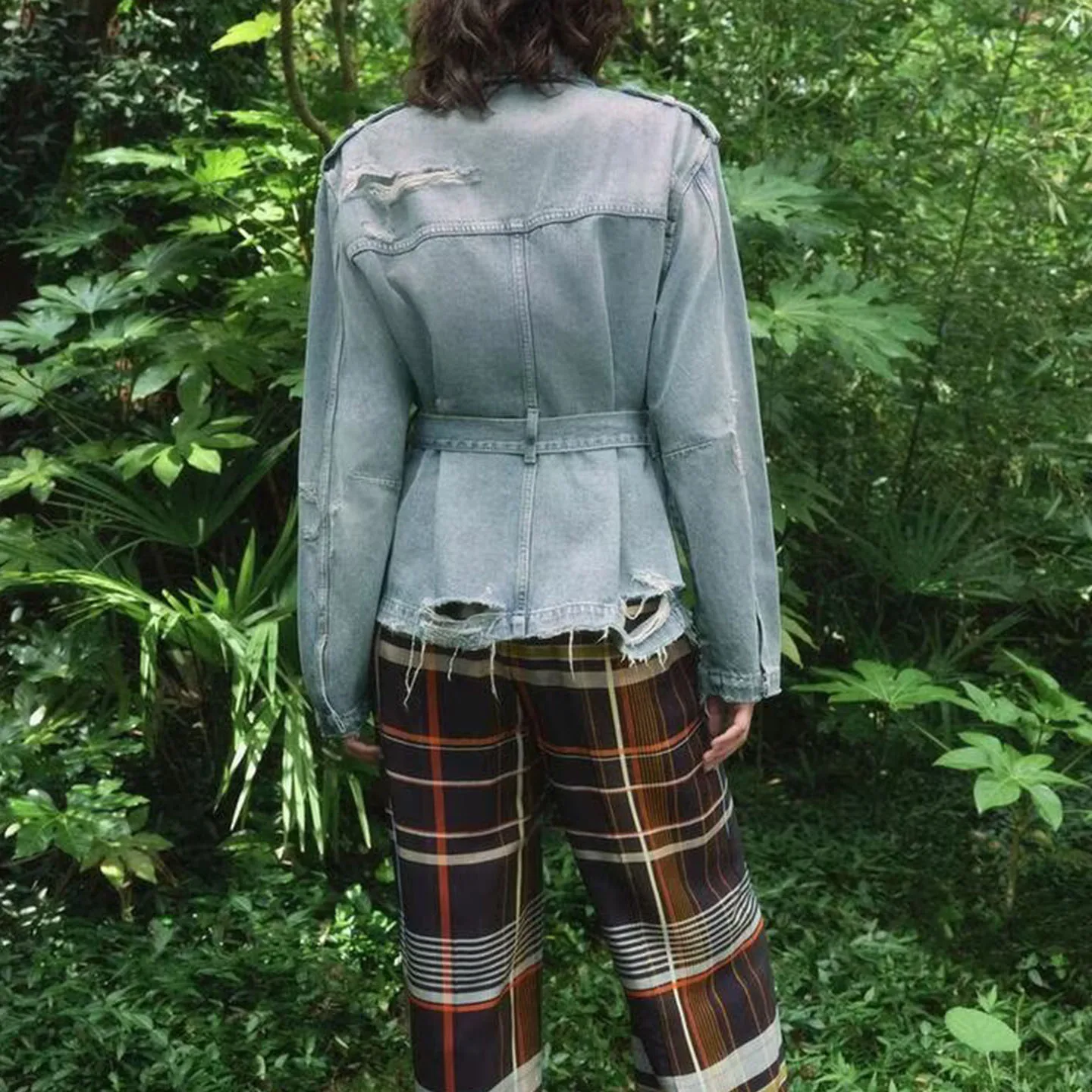 Cappotto Jaet con cintura in denim Ele per donna Autunno 2025 Z Stand Fit Or Capispalla Altro materiale Donna Faion