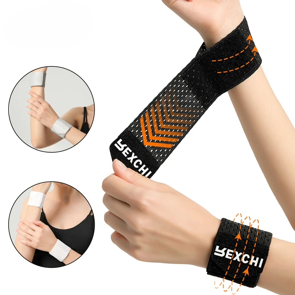 1/2Pcs Thin Breathable Sports Wrist Wraps Wrap Around Compression Adjustable Elasticity Anti-sprain Wrist Strap Fitness