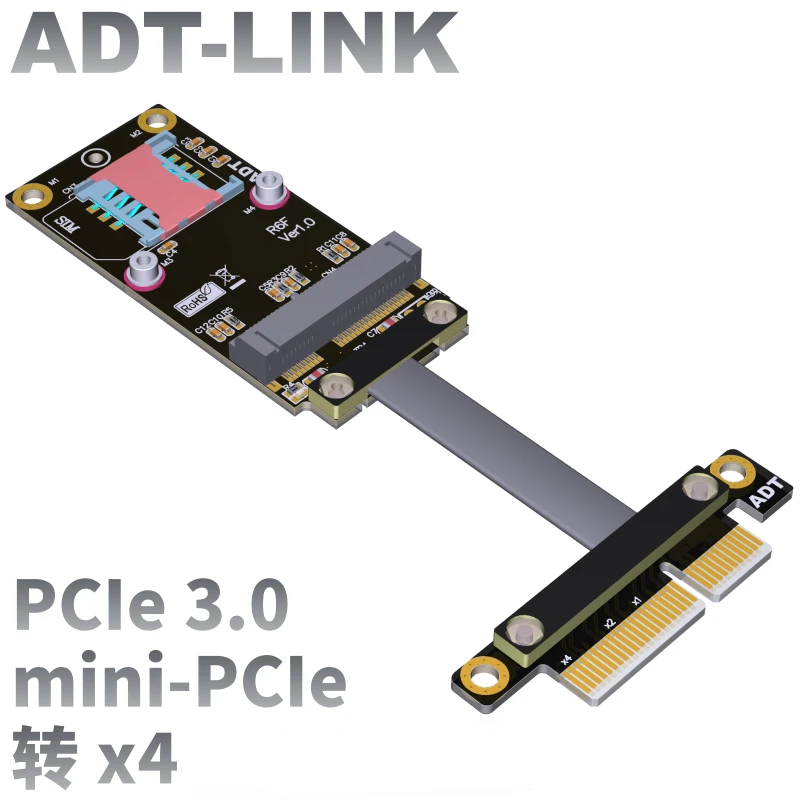 PCIE X4 To Mini PCIe Cable For Wireless Network WiFi Gen3.0 PCIe 4X to Mini-PCIe MPCIe Card For Desktop Laptop NVMe SSD Extender