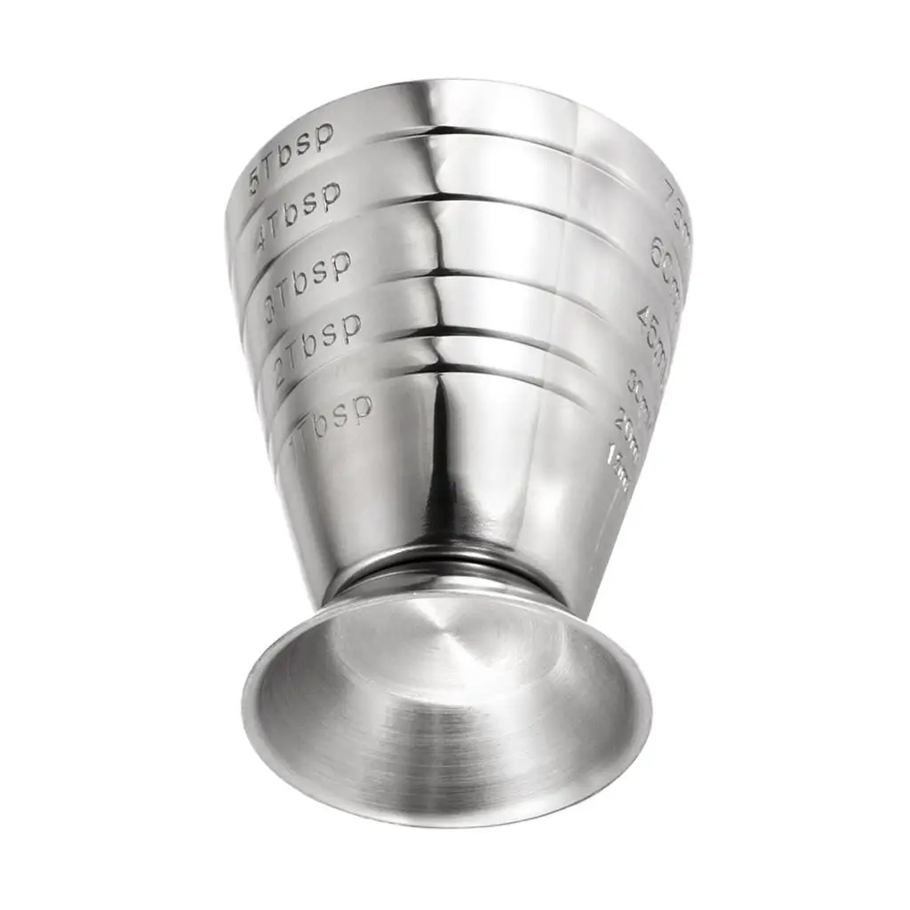 كوب قياس كوكتيل من الفولاذ المقاوم للصدأ مع مقياس أداة نادل النبيذ المنزلي للحفلات