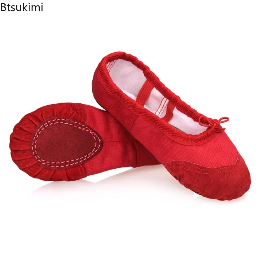 2026 Children's Ballet Shoes Canvas Soft Sole Ballet Dance Slippers Girls Practise Ballerina Shoes Dance Yoga Shoes for Woman
