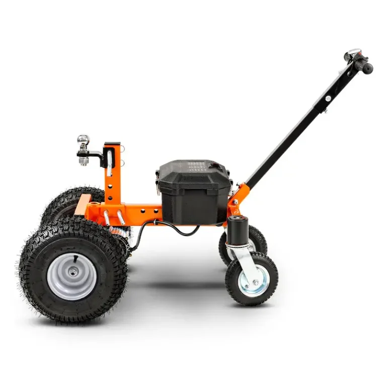 مقطورة كهربائية تجارية دوللي 2 بوصة وصلة كروية جبل 3600 رطل أقصى وزن المقطورة 600 رطل أقصى وزن اللسان تيار مستمر 24 فولت 800 وات 7 أمبير