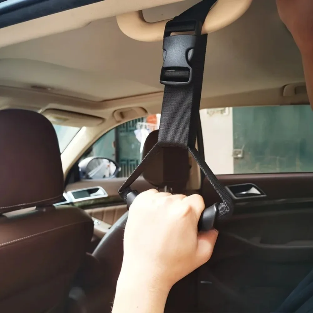 Ergonomic Adjustable Car Door Handle Assist Strap Nylon Hand Strap with Secure Buckle for Elderly And Disabled Interior Safety