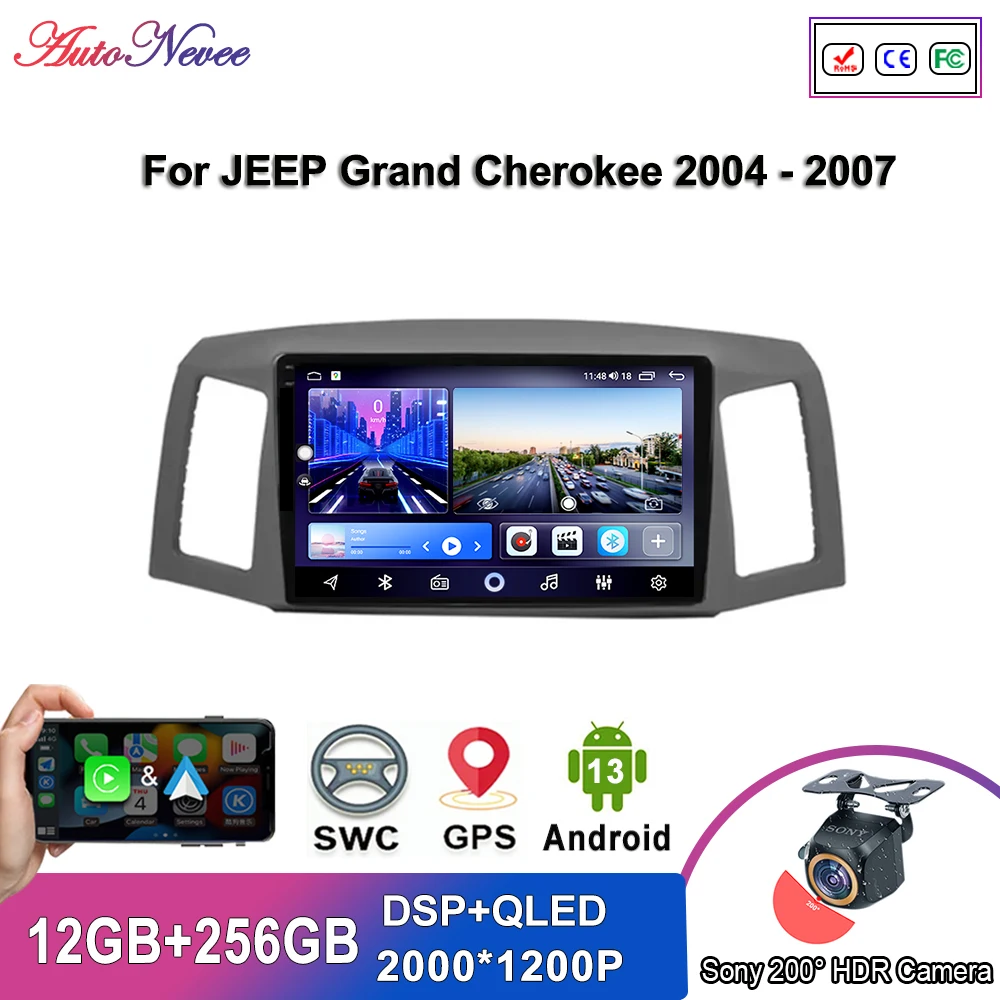 

Android Car DVD For JEEP Grand Cherokee 2004 - 2007 Multimedia Player Stereo Head Unit Auto Radio No 2din DVD GPS Navigation HDR