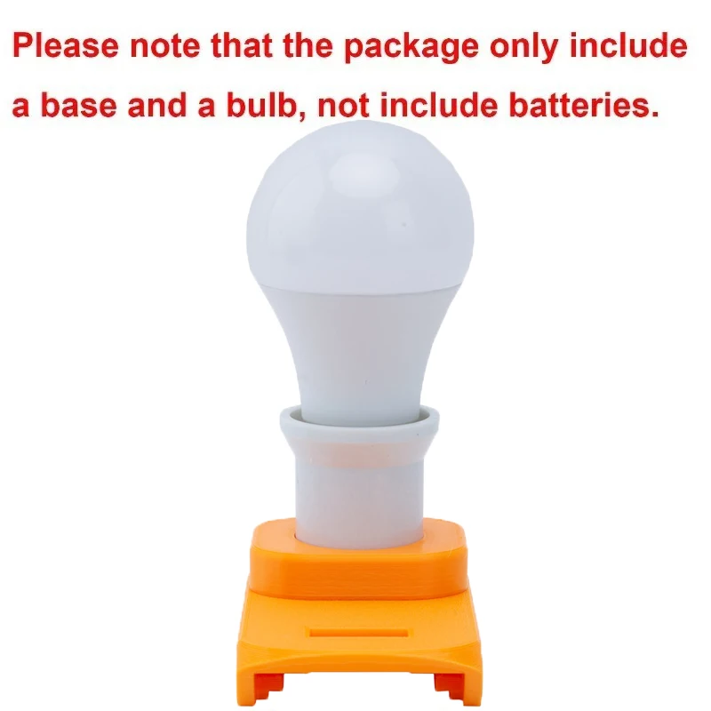 Portable E27 Bulb LED Work Light for DeWalt 20/60V Li-Ion Battery Home Camping Tools E27 Bulb Lamp Holder