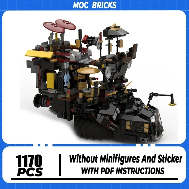 

Moc Building Block Quake Bass Cafe Model Technology Brick DIY Assembly Modular City Street View Toy For Holiday Gift