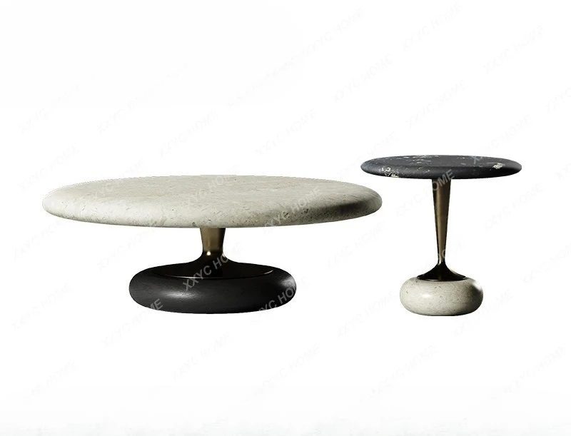

Современный простой журнальный столик из натурального камня с нефритовым кроликом, креативный высокий смысл