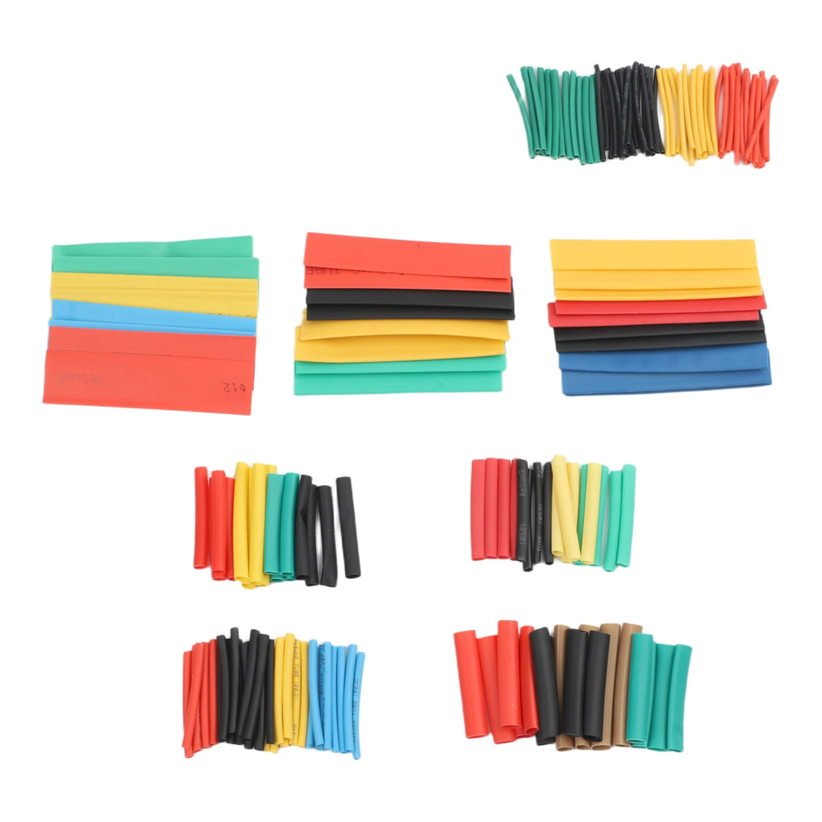 Heat Shrink Tube Set 164 PCS 2:1 Shrink Ratio Polyolefin Material for Use in Data Communication Power and Signal Cabling