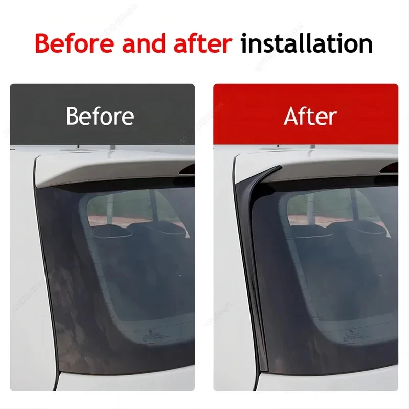 High Quality Rear Window Canard Spoiler MK7 MK7.5 2014-2018 Gloss Black ABS