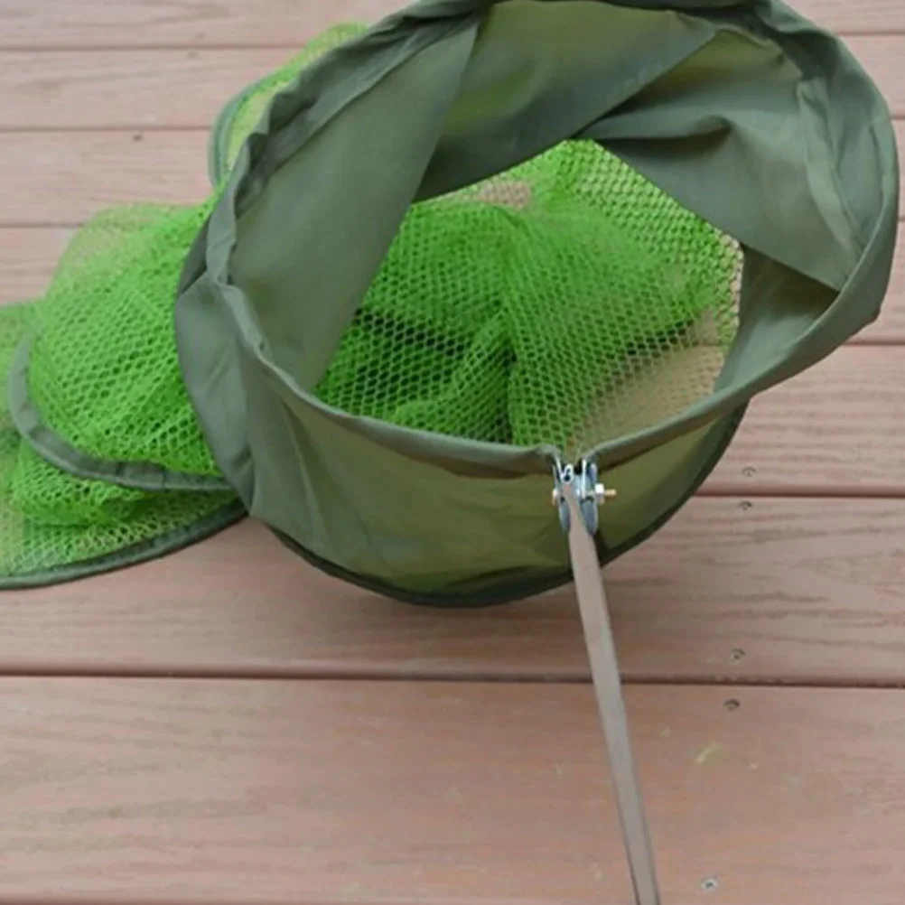 Bolsa de red de protección de peces de poliéster de acero inoxidable portátil con enchufe de tierra red de pesca de malla duradera localización de suministro fundido