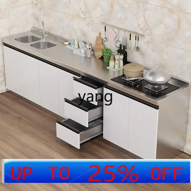 LTT – armoire de cuisine en acier inoxydable, évier, poêle de rangement simple intégré