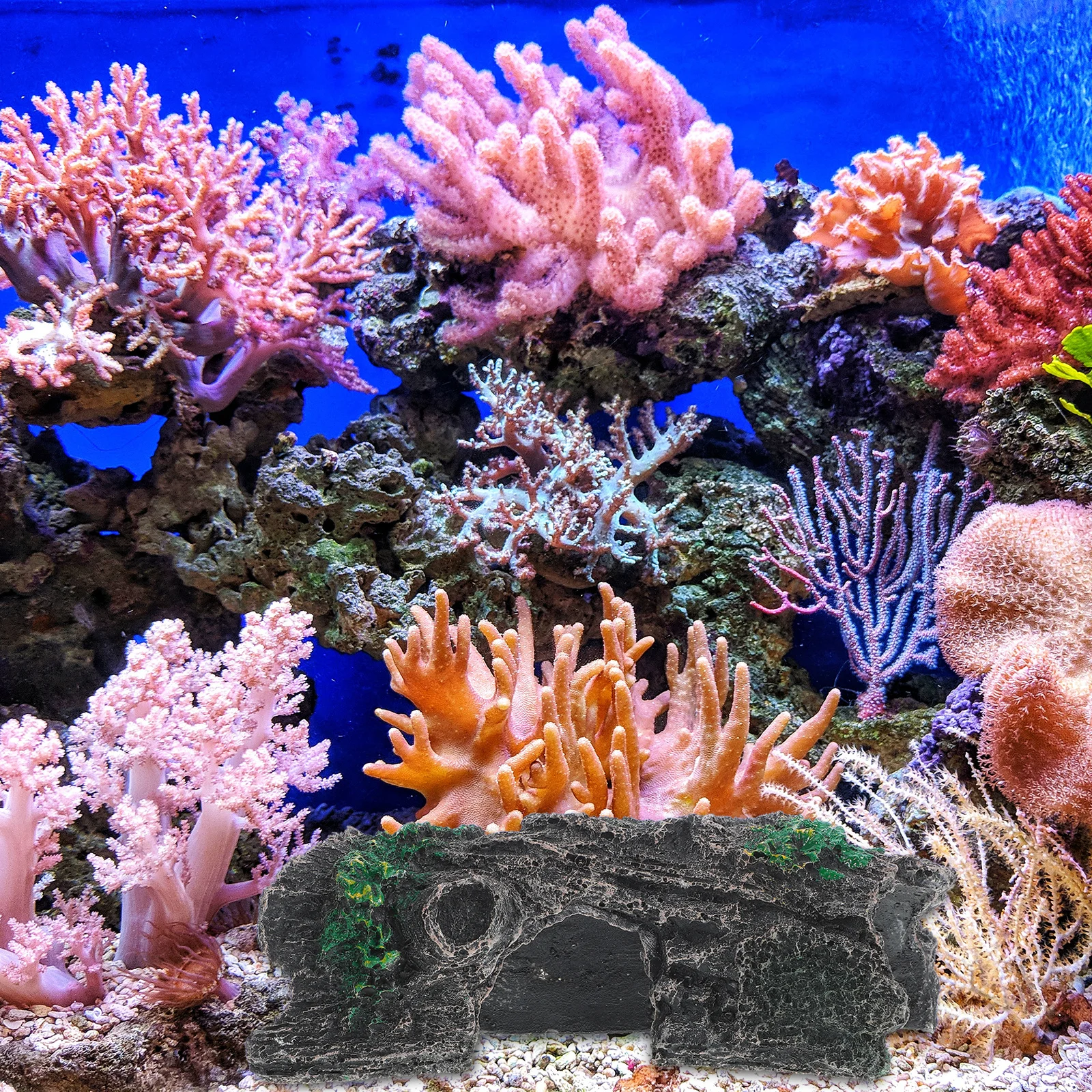 

Reptile Hide Platform Practical Long Lasting Use Special Color Reptile Terrarium Resin Cave Leopard Gecko Hide