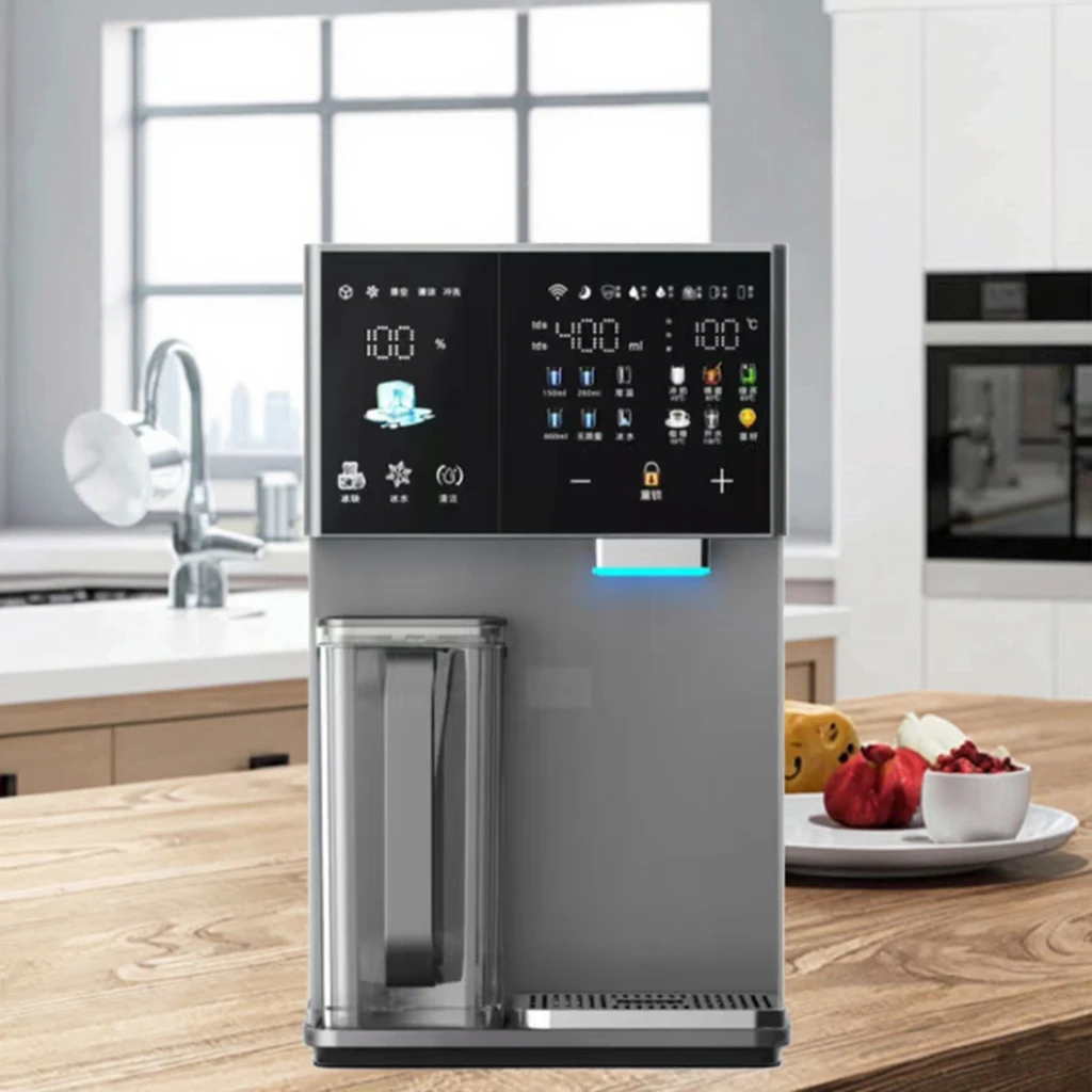2025 Korean New Design UF System Countertop Water Purifier Machine Hot Cold Electric Maker Filtration Plastic Housing Desktop