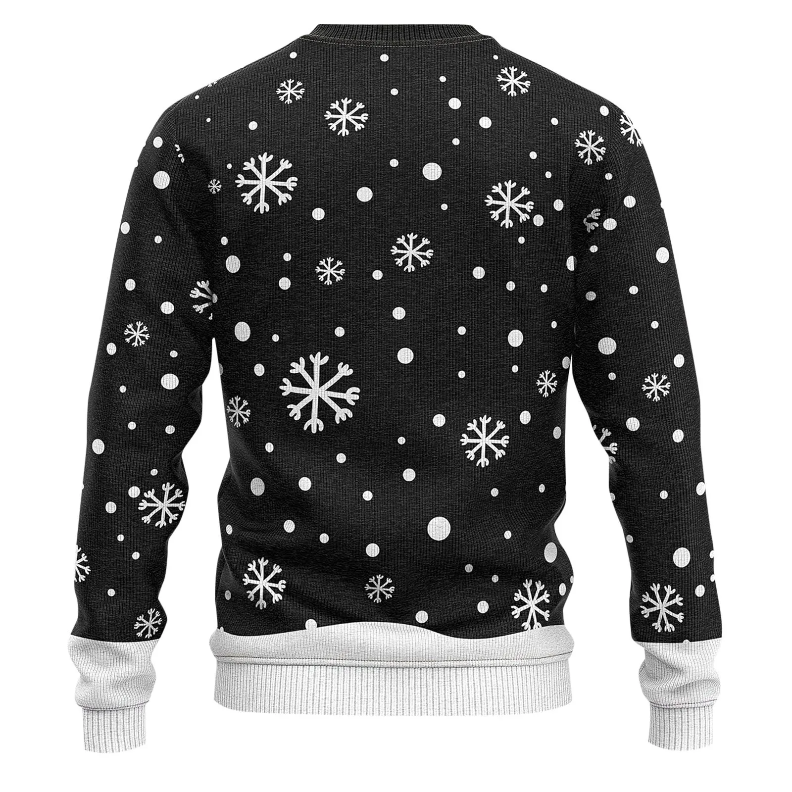 Ugly Christmas Sweater Men Knit Pullover Sweater Reindeer Print Crew Neck Long Sleeve Jumpers Top Stylish Xmas Gift Men Sweater