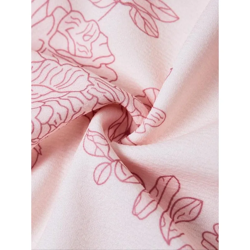 X7823 Coppia abiti coordinati Felpa casual con stampa floreale da donna Svel Top Quali Materiale Stagione primaverile Nuovo arrivo