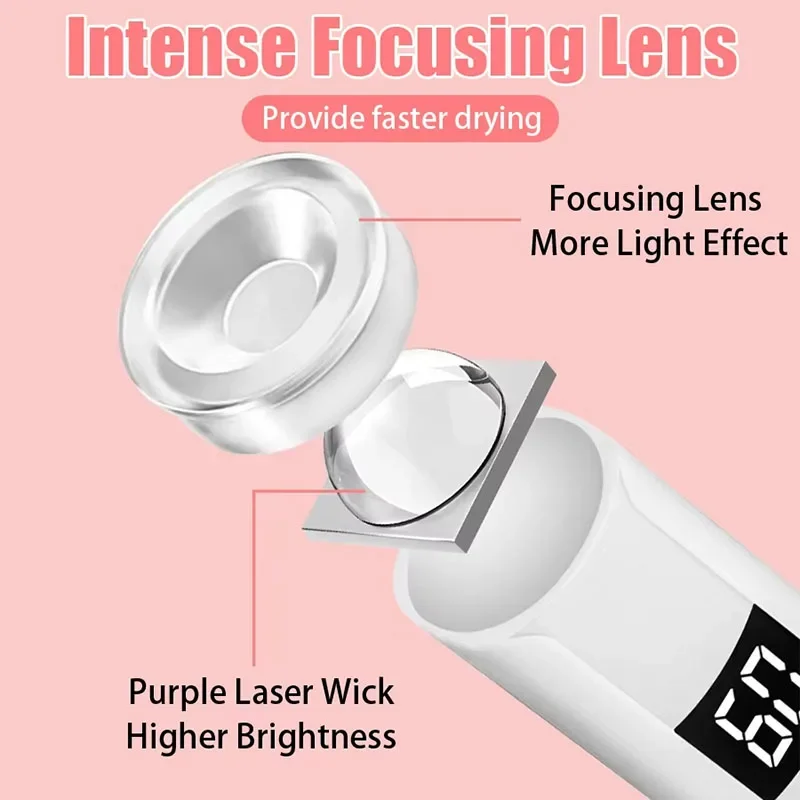 المهنية مسمار الأشعة فوق البنفسجية LED مصباح مكتب مع عرض قابلة للشحن المحمولة البسيطة مسمار مجفف حامل مصباح الأشعة فوق البنفسجية لفن الأظافر القابلة للإزالة #3