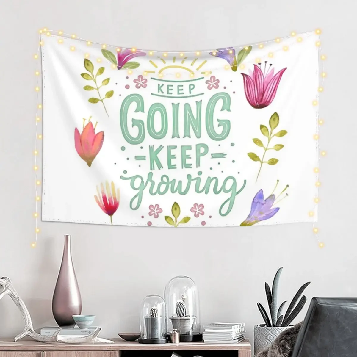 Keep Going Keep Growing Tapestry Tapete For The Wall Things To Decorate The Room Outdoor Decor Wall Decorations Tapestry