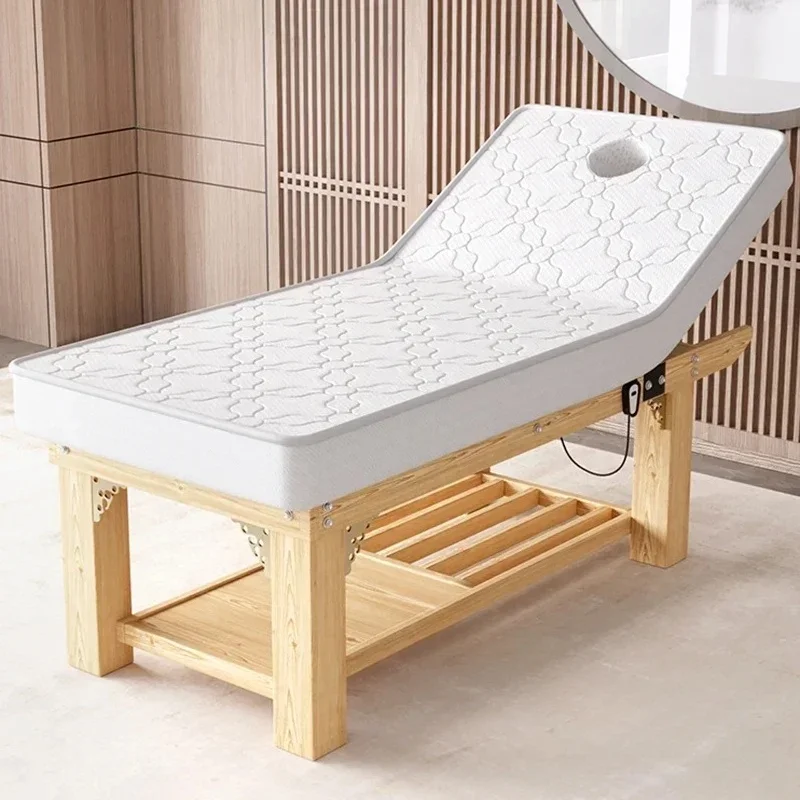& Nordic Professional Salon Bed Beauty Salon Liftable Massage Bed Modern Minimalist Spa Stretcher for Massage Beds Latex Mattres