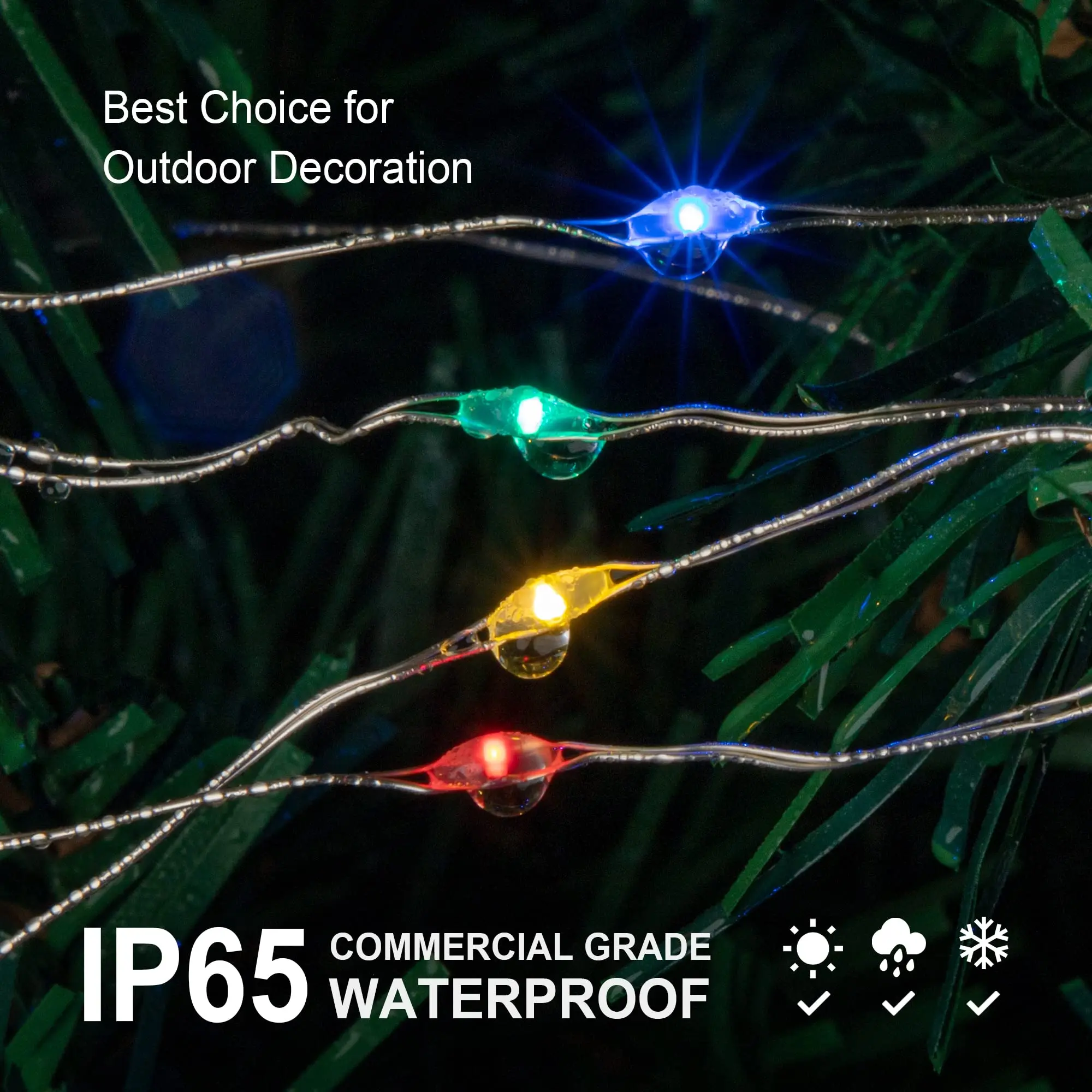 Solar Powered Outdoor Garland Decorative Festoon LED Fairy Light String for Wedding New Year Garland Christmas Lights Waterproof
