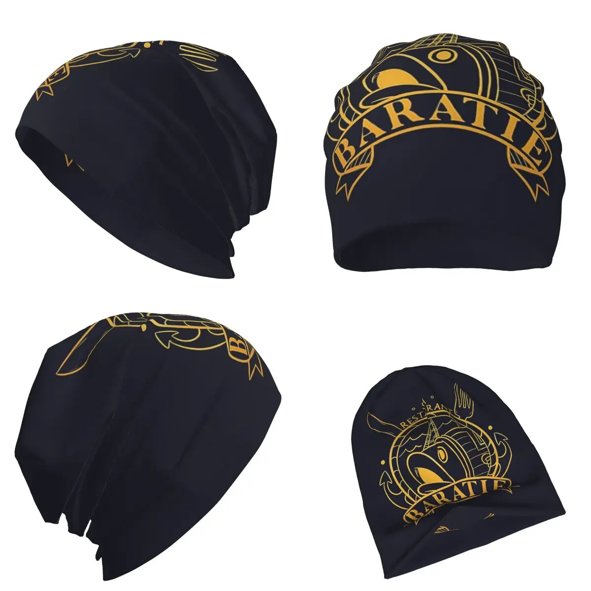 

Baratie Restaurant Warm Knitted Cap Hip Hop Bonnet Hat Autumn Winter Outdoor Beanies Hats for Unisex Adult