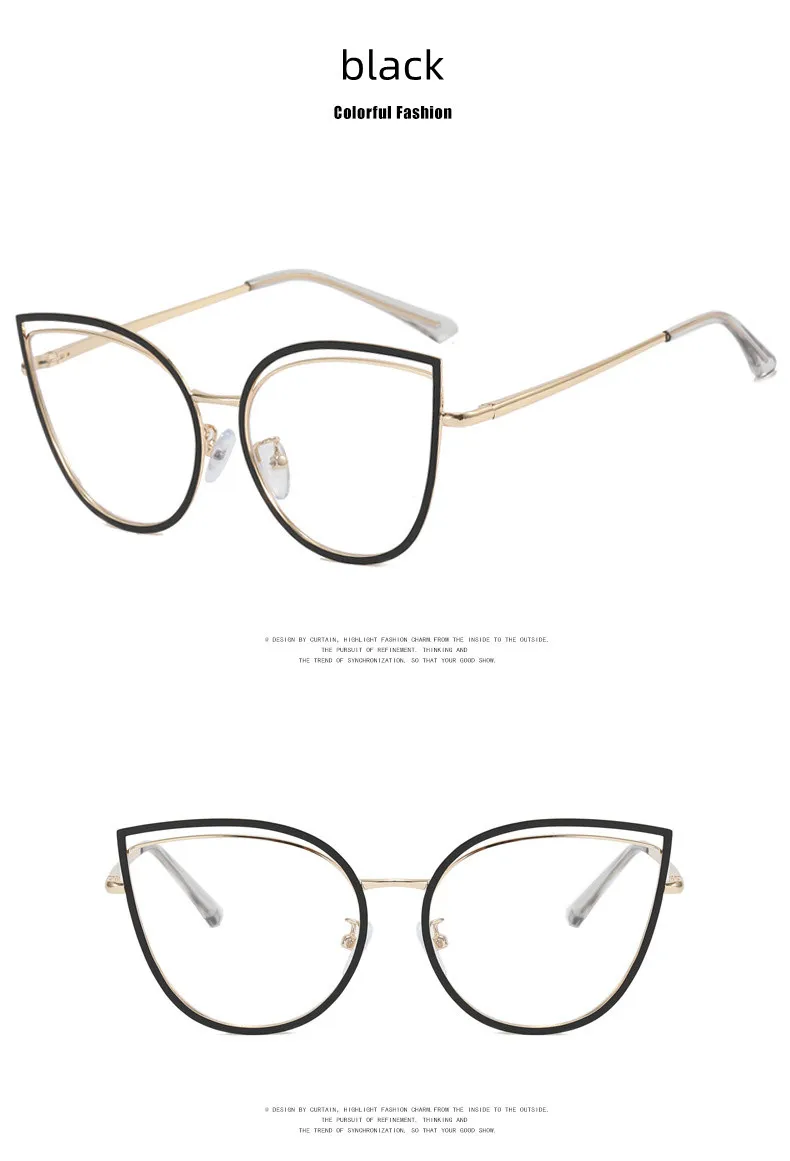 Neue Leoparden-Brille mit Blaulichtfilter und Weitsichtkorrektur für Damen, Metallrahmen, Katzenaugen-Design, photochromatisch, verschreibungspflichtig, Computerbrille – Detail 8