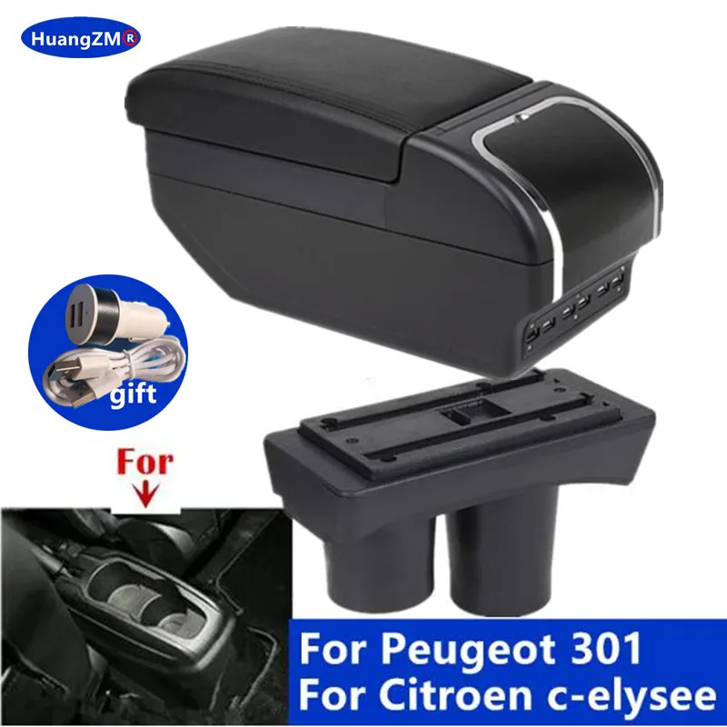 Für Peugeot 301 Für Citroen c-elysee Auto Armlehne box Lagerung Box Innen Gewidmet Retrofit Teil Auto Zubehör