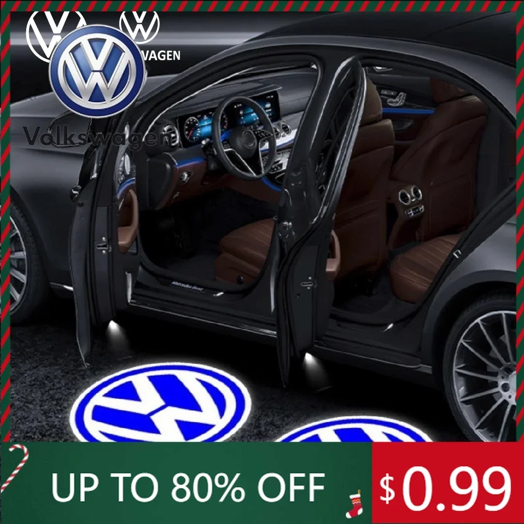 

For VW Volkswagen Jetta MK5 Golf 2/4PCS Volkswagen Car Door Logo Light Projector Lamp Accessories For TIGUAN VW Golf 5 6 7 MK5 M