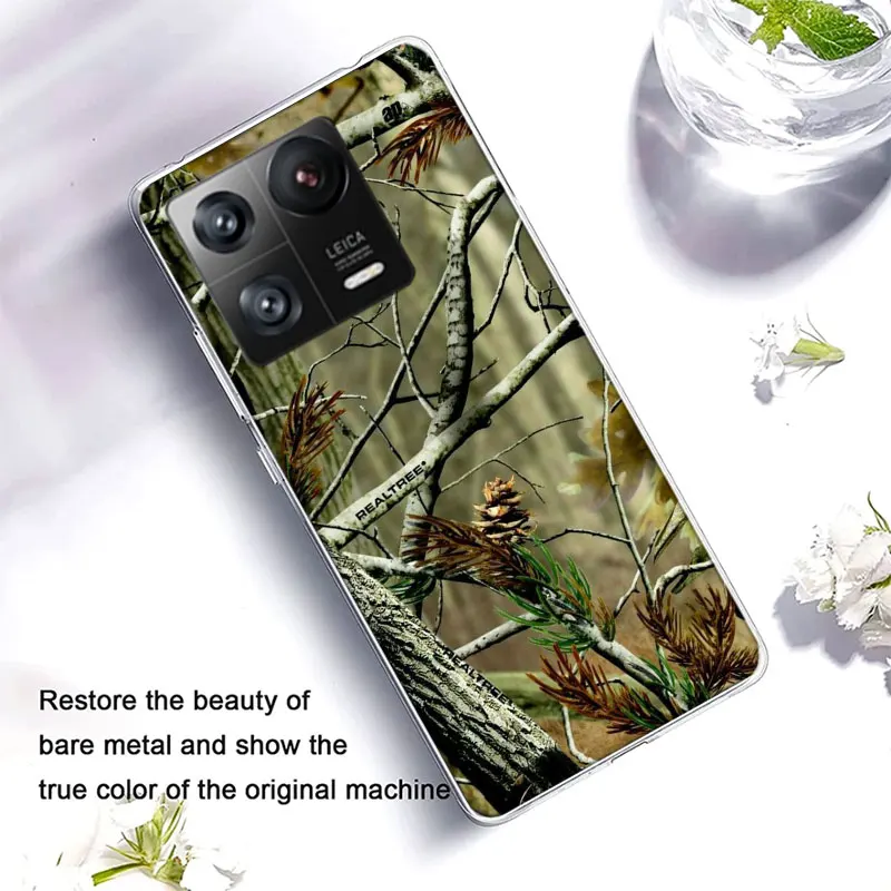 Realtree Real Tree Camo Clear Luxury For Xiaomi Mi 13 12 12T Pro 11 Ultra 11T 11i 10 10T 9 9T 8 Lite 6X 5X A3 CC9E A2 A1 Phone C