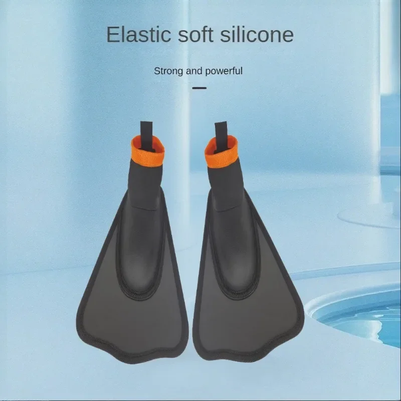 Lightweight Training Flippers for Kids High Elastic Silicone Split-Toe Design Swimming/Diving Dual-Purpose Flippers