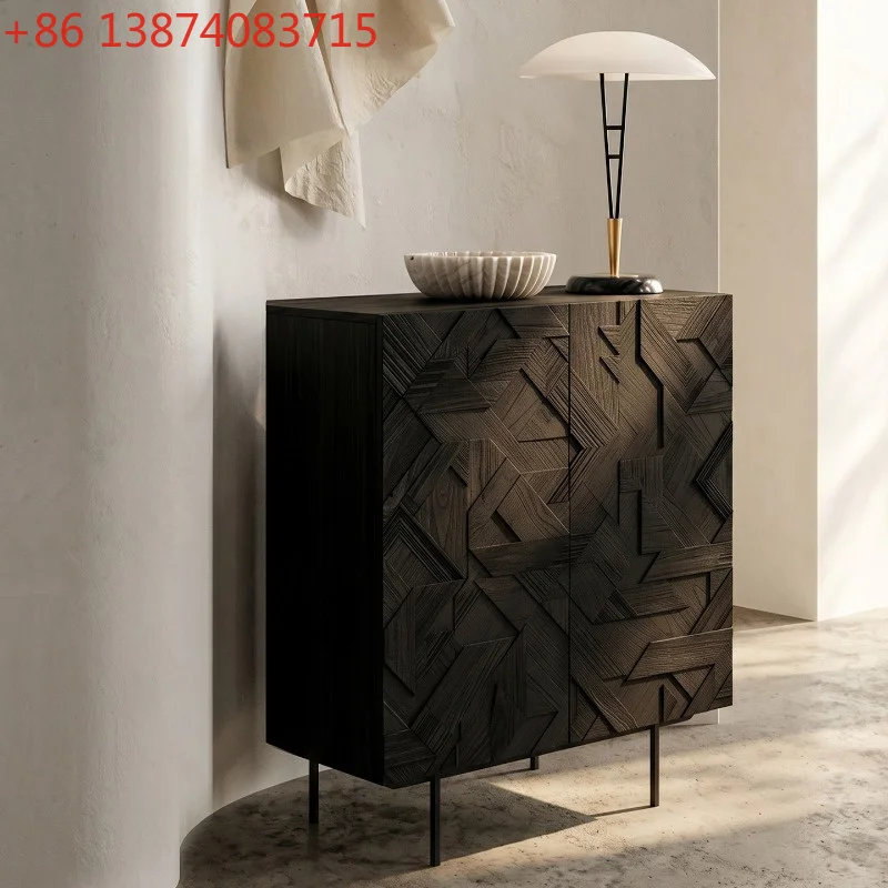Nordic shoe cabinet, Italian-style side cabinet, high-end wabi-sabi