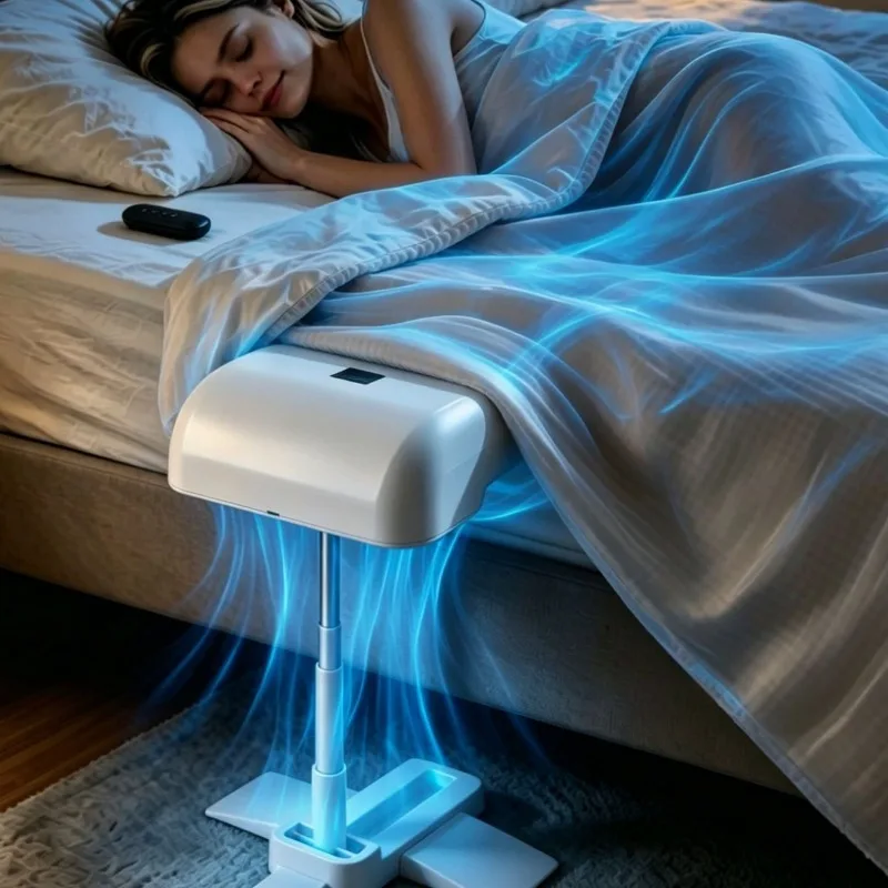 5 Speed Remote Control Under Quilt Circulation Fan Portable Blanket Bed Air Circulator Fan For Sleeping
